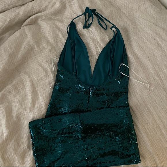 Hello molly sparkly green mini dress - Picture 3 of 4